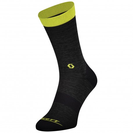 SCOTT Calza Trail Crew Dark Grey/Sulphur Yellow Scott 275241-5818