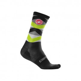 CASTELLI Calza Fatto 12 Black/Yellow Fluo