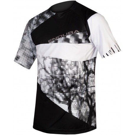 ENDURA Maglia SingleTrack Dots Bianco/Nero Endura E3188BK