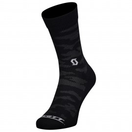 SCOTT Calza Trail Camo Crew Black/Dark Grey