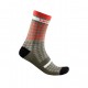 CASTELLI Calza Maison 18 Sock Bark Green/Fiery Red Castelli 4521033-364