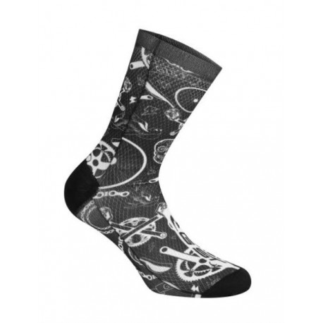 GIST Calzino Print Tatoo Nero Gist 5865_Tatoo_NE
