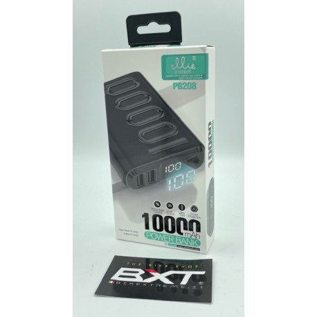 ELLIETECH Power Bank 10000mAh con Display Colore Nero 022771