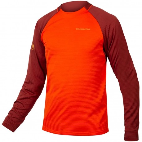 ENDURA Maglia SingleTrack Fleece Rosso Paprika Endura E9155PA