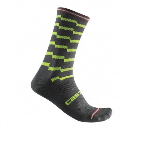 CASTELLI Calza Unlimited 18 Dark Grey/Electric Lime Castelli 4522037-030