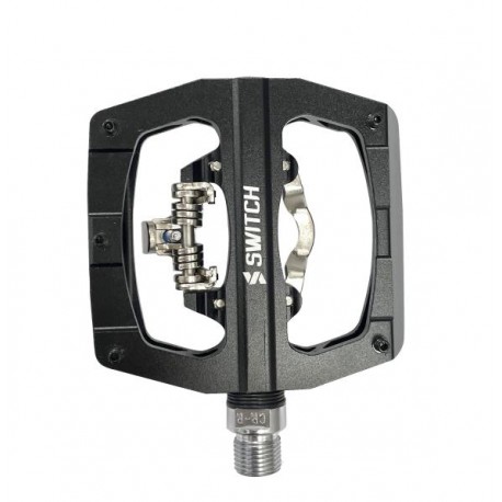 SWITCH Pedali Doppia Funzione Flat/SPD No Foot Nero Switch 1251/NE