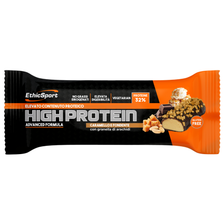ETHIC SPORT Barretta High Protein Caramello Fondente 45gr Ethic Sport POTCARA