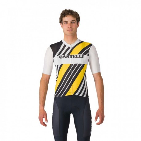 CASTELLI Maglia Heritage Black/White/Yellow Castelli 4525018-101