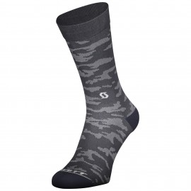 SCOTT Calzino Trail Camo Crew Dark Grey/White