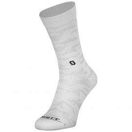 SCOTT Calzino Trail Camo Crew White/Black
